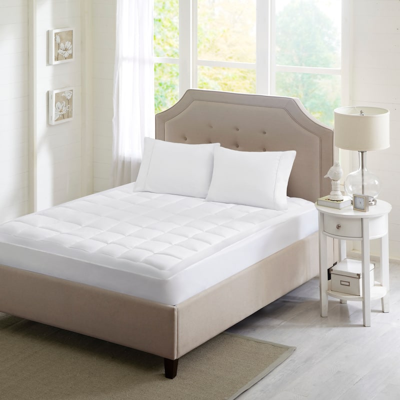 Montview 3M Scotchgard Microfiber Mattress Pad by Madison Park - White