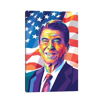 iCanvas "Ronald Reagan" by Dayat Banggai Canvas Print
