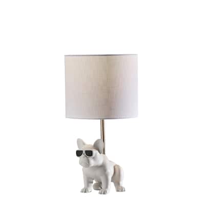 Adesso White Sunny Dog Table Lamp