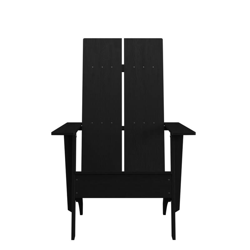 Modern Dual Slat Back Adirondack Style Chairs, Set of 4