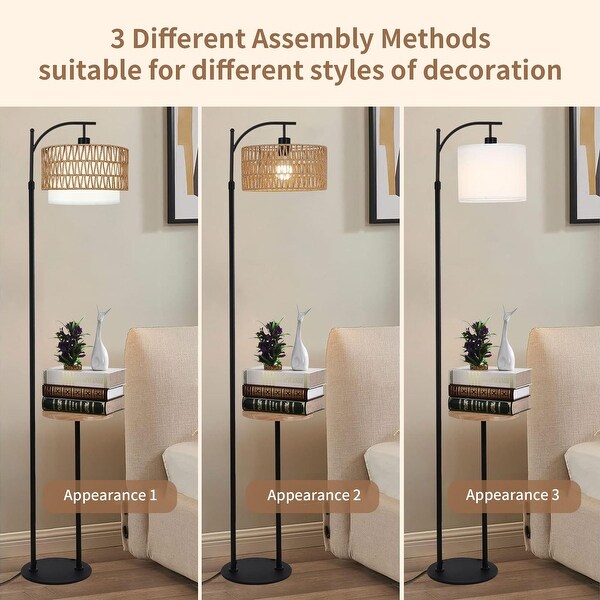 Black boho floor lamp cheap