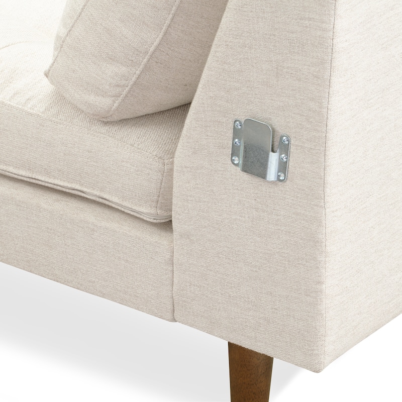 Poly and Bark Napa Fabric Left Sectional Sofa
