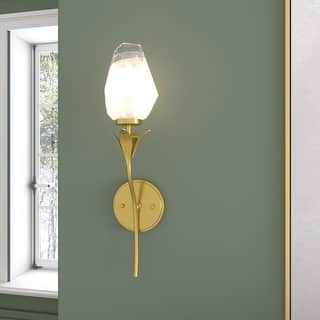 Acroma 1-Light Glass Shaded Dimmable Wall Sconce Ul Listed
