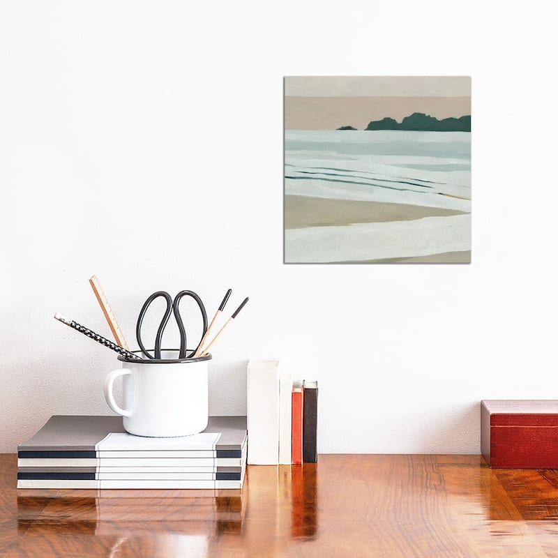 iCanvas "Coastal Lines I" by Emma Scarvey Canvas Print - 12x12x1.5