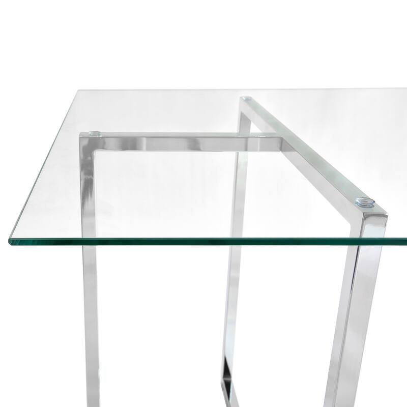 Legend 29x48-Inch Rectangular Dining Table with Chromed Steel Base