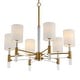 preview thumbnail 4 of 6, Uttermost Welkin 6 Light Modern Chandelier - 30"W x 27.75"H x 30"D