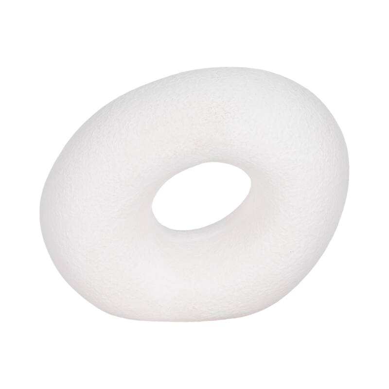 Sagebrook Home Ceramic Elegance Unique Slanted Circle Decor Piece for Modern Homes