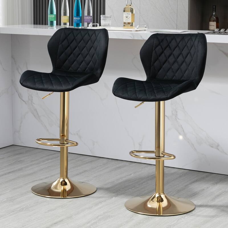 Adjustable Swivel Bar Stools Set Of 2