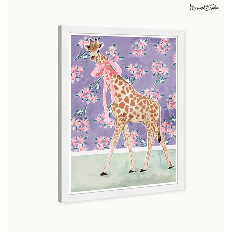 Wynwood Studio Ribbon Flowing Flora Framed Trendy Maximalist Decor 1 Piece Canvas Wall Art