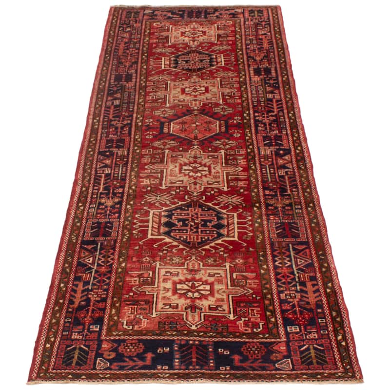 ECARPETGALLERY Hand-knotted Konya Anatolian Red Wool Rug - 3'10 x 10'4