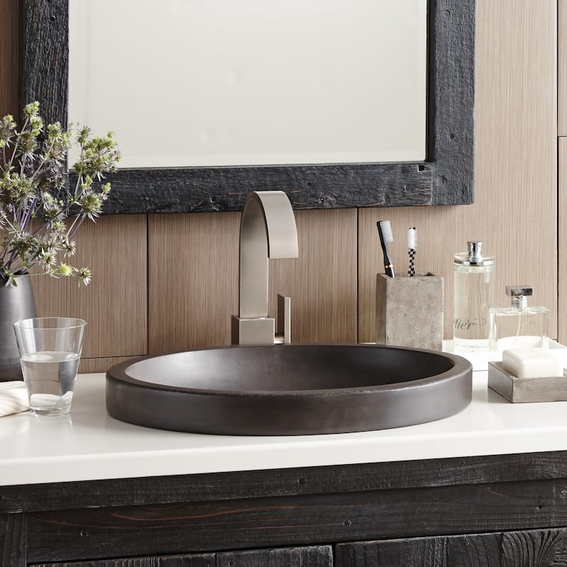 Tolosa NativeStone Drop-in/ Undermount Bathroom Sink - 19" x 16" x 4.75"
