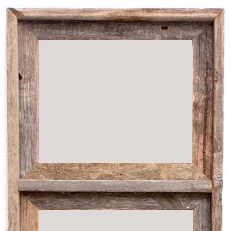 HomeRoots 8" x 10" Gray Distressed Solid Wood Hanging Picture Frame
