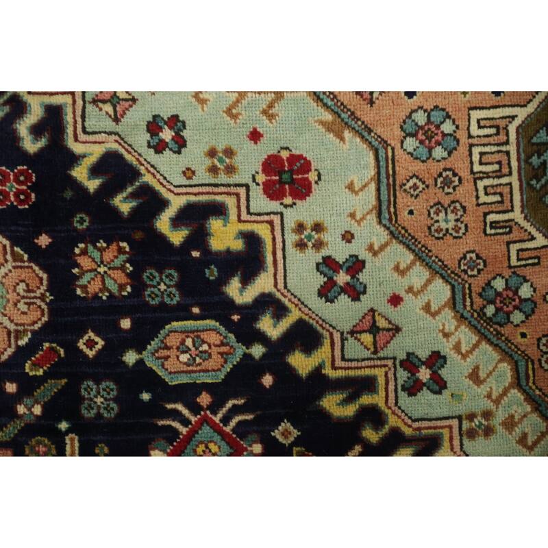 Hand Knotted Oriental 100% Wool Carpet Traditional Tribal Red Tabriz Area Rug - 10' 6'' X 7' 4''