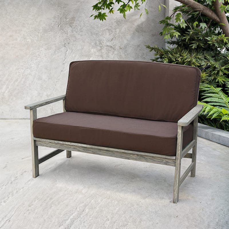 Cambridge Casual West Lake Mahogany Outdoor Loveseat