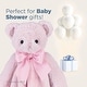 preview thumbnail 5 of 4, Bearington Baby Huggie Bear 15" Pink Teddy Snuggler Security Blanket