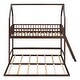 preview thumbnail 16 of 25, Twin Over Twin-Twin House Bunk Bed with Full-length Guardrail and Ladder