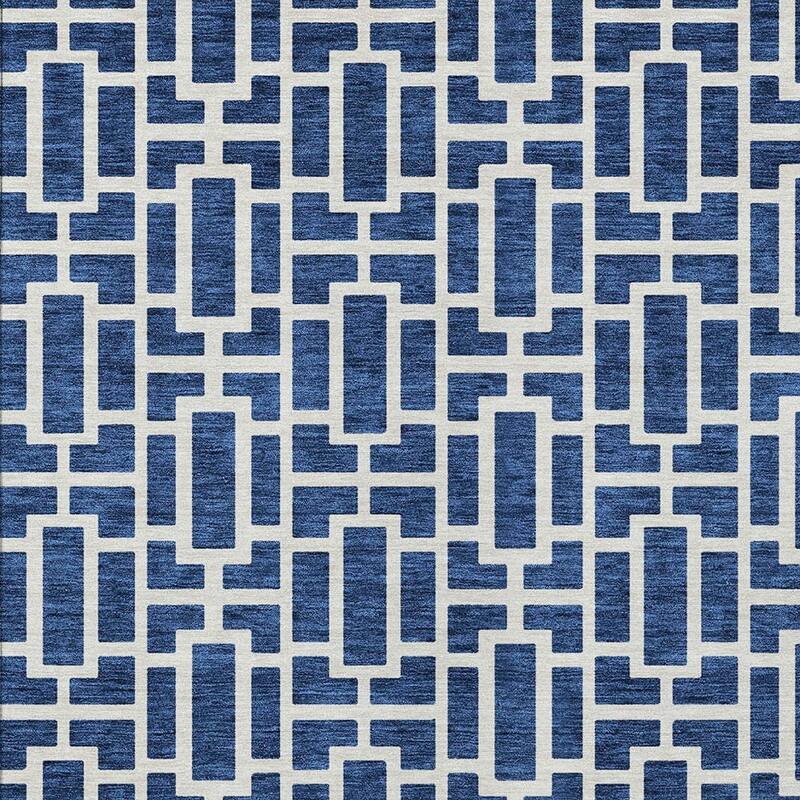 HomeRoots Geometric Transitional Rectangle Outdoor Rug