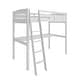 preview thumbnail 4 of 5, Everest White High Loft Bed with Desk and Storage, Heavy Duty Solid Wood Full Size Loft Bed Frame No Box Spring Needed