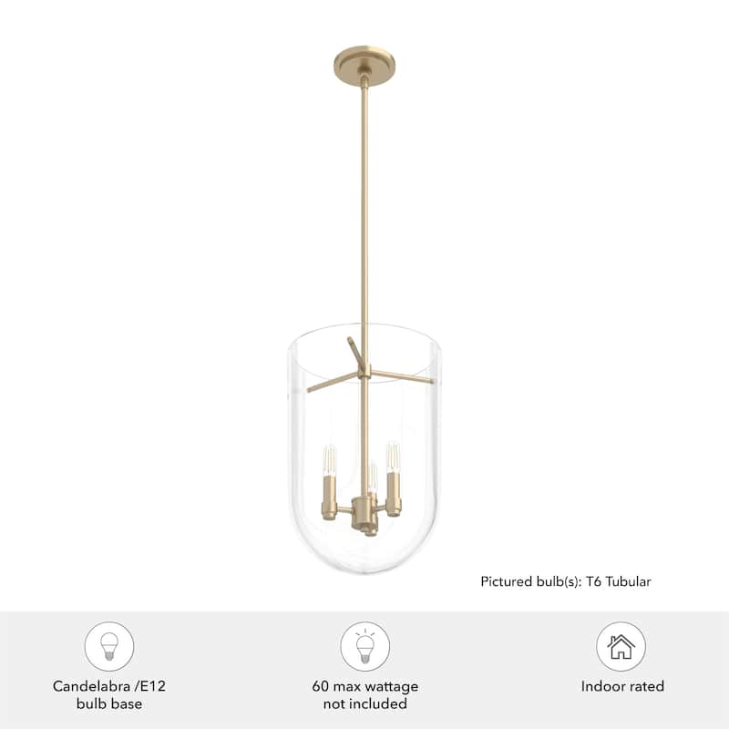 Hunter Sacha 3-Light Pendant - Entry, Dining Room, Kitchen Island - Transitional, Contemporary