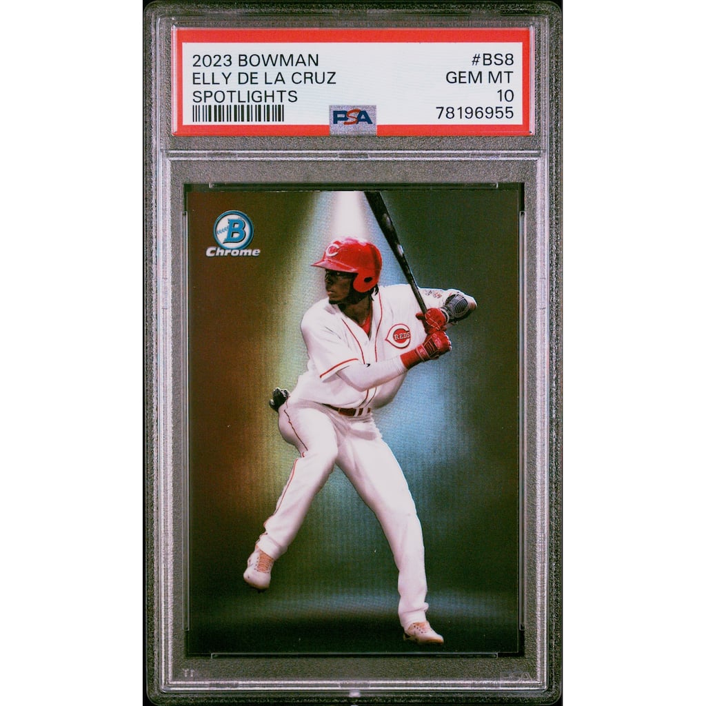 Elly De La Cruz 2023 Bowman Spotlights Baseball Card #BS8 Graded PSA 10 - 8'6" x 11'6"