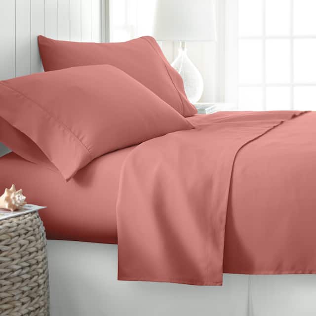 Becky Cameron Ultra-soft Deep Pocket Microfiber 4-piece Bed Sheet Set - Twin Extra Long - Clay