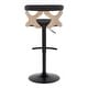 preview thumbnail 13 of 141, Carson Carrington Viby Adjustable Bar Stool with Rounded T Footrest (Set of 2)