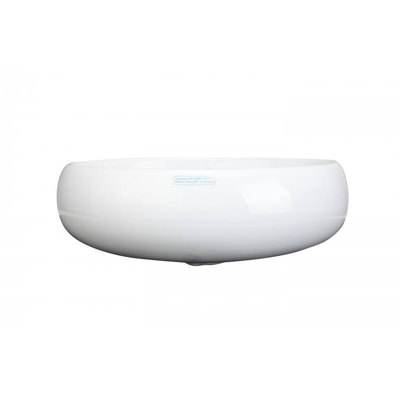 White Ceramic Corner Bathroom Sink 15.75" Wall Mount or Countertop Vessel Sink Oval Easy Clean Bathroom Sink Renovators Supply