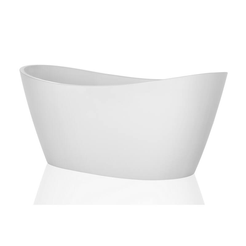 Acrylic 59" X 30" Freestanding Bathtub Deep Soaking Tubs