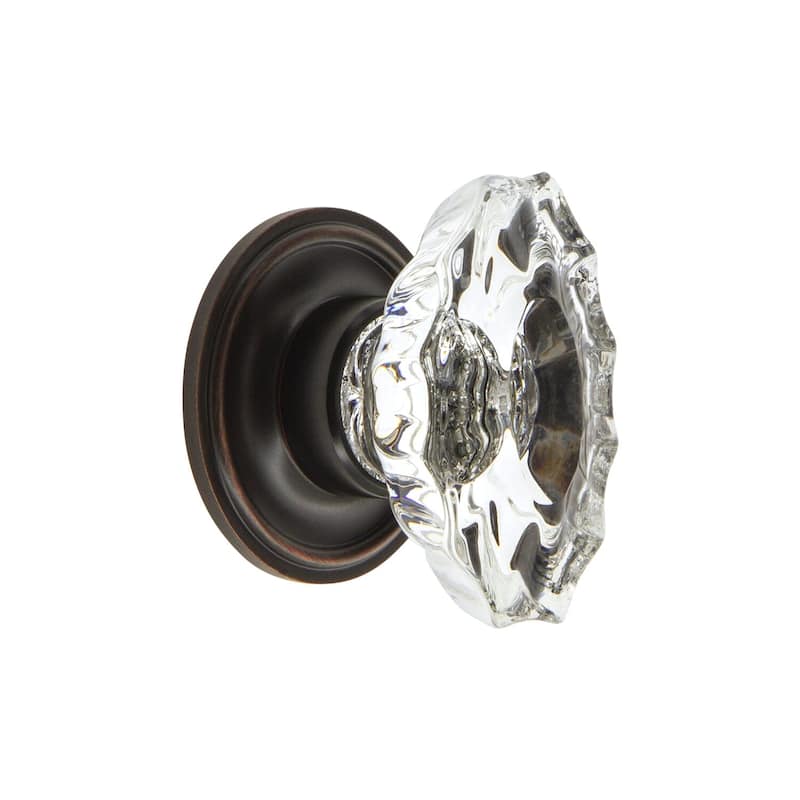 Grandeur BIAR-CRYS-KNOB-GEO Biarritz 1-3/4" Crystal Fluted Farmhouse - Timeless Bronze