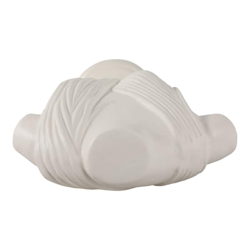 Paper Wood Sculpture Bust Draped Classical Body Form - 16" Ivory - 14.5" x 7.75" x 16"