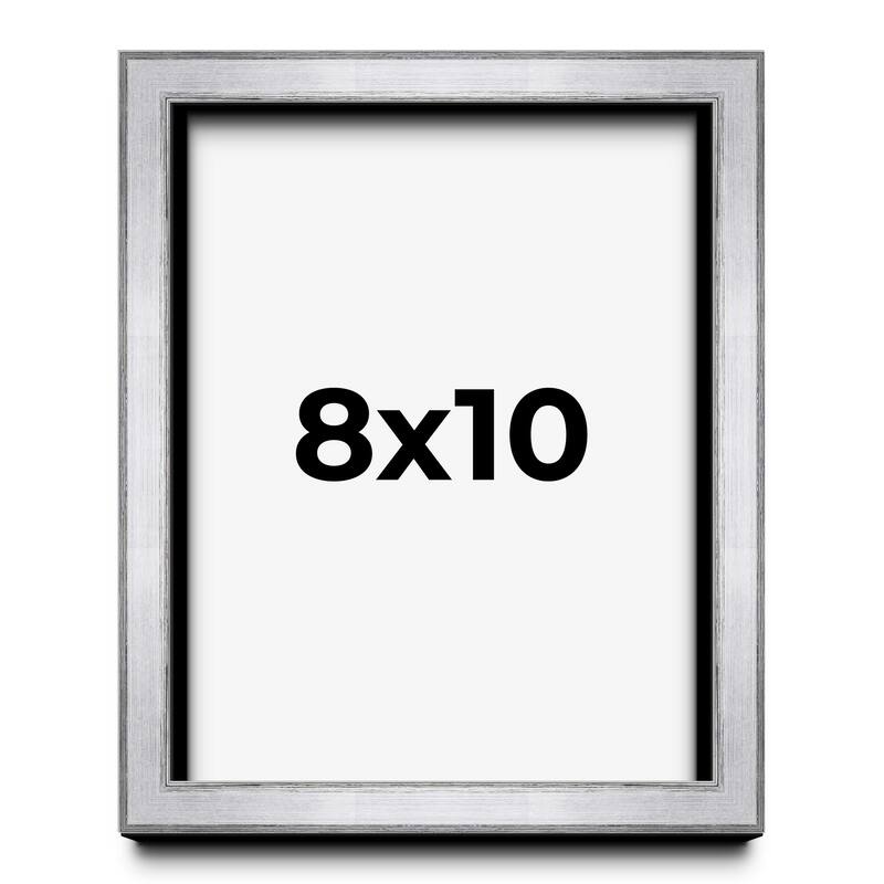 8x10 Shadow Box Frame Silver | 1.375 Inches Deep Real Wood