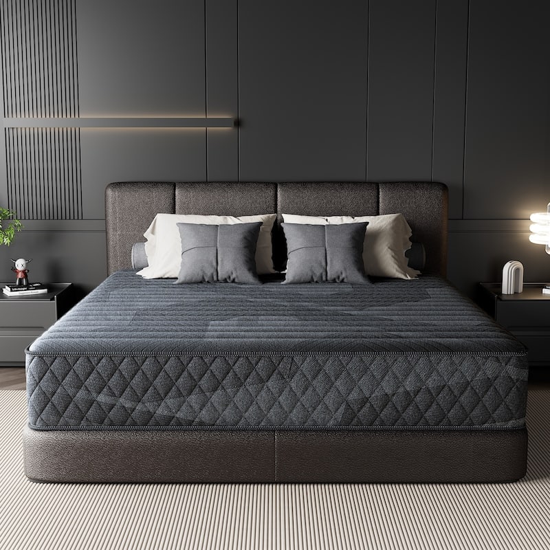 SweDrea Plush Hybrid Memory Foam 8/12 in.Cooling Breathable Mattress with CertiPUR-US, SGS and OEKO-TEX