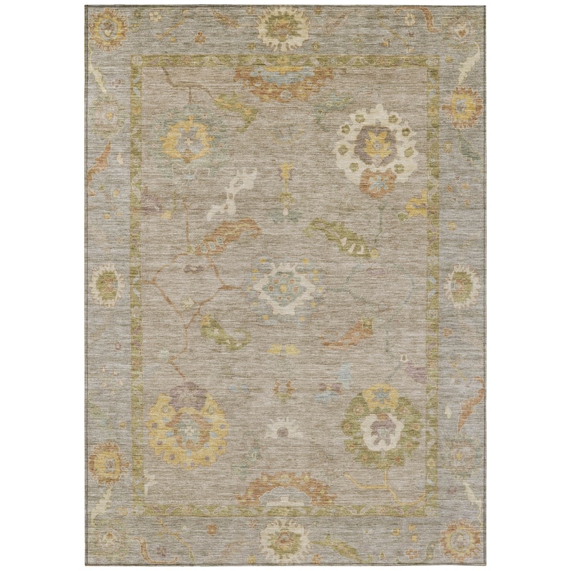 Machine Washable Indoor/ Outdoor Traditional Boho Chantille Rug