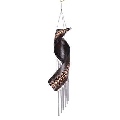 Novica Handmade Morning Melody Coconut Fiber Windchime