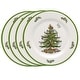 preview thumbnail 4 of 5, Spode Set of 4 Christmas Tree Melamine Dinner Plates - 11" D