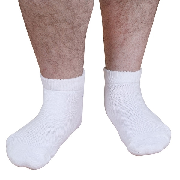 Unisex Adult CareSox Supreme Low Cut Bariatric Socks - White