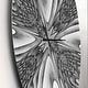preview thumbnail 3 of 7, Designart 'Fractal 3D Magical Depth' Oversized Modern Wall CLock