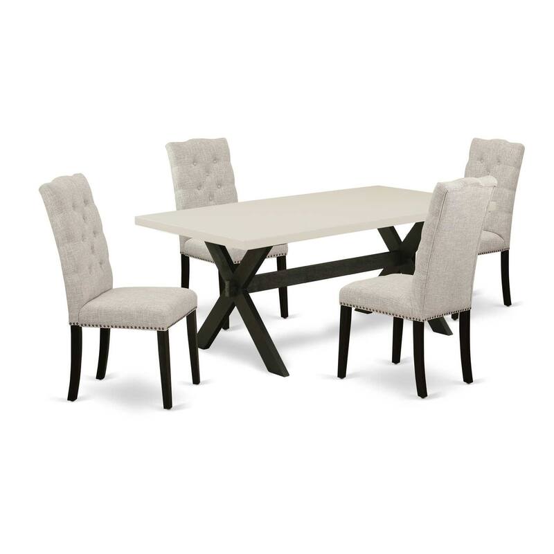 Retro Kitchen Dinette Set - 5 Piece Dining Room Set with Chairs and Table - 72