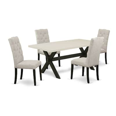 Retro Kitchen Dinette Set - 5 Piece Dining Room Set with Chairs and Table - 72
