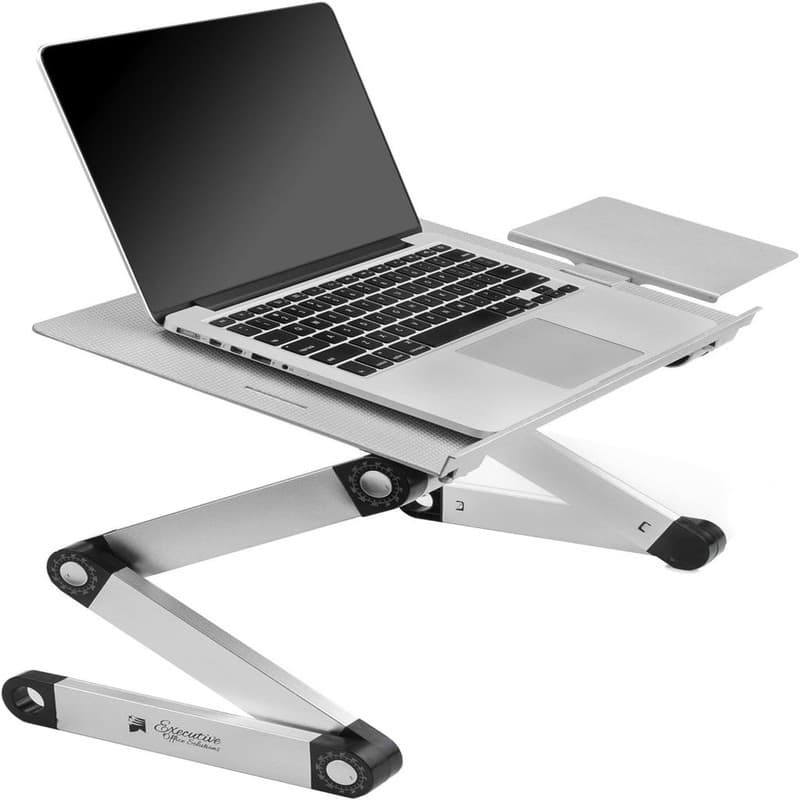Portable Adjustable Aluminum Laptop Desk - Silver
