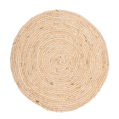 White Seagrass Round Placemat Set of 6