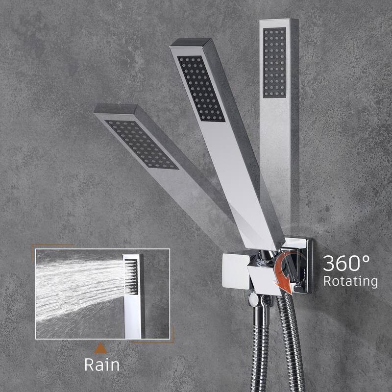 2-Spray 22-inch Wall Mounted Shower System With Handheld Shower Hand