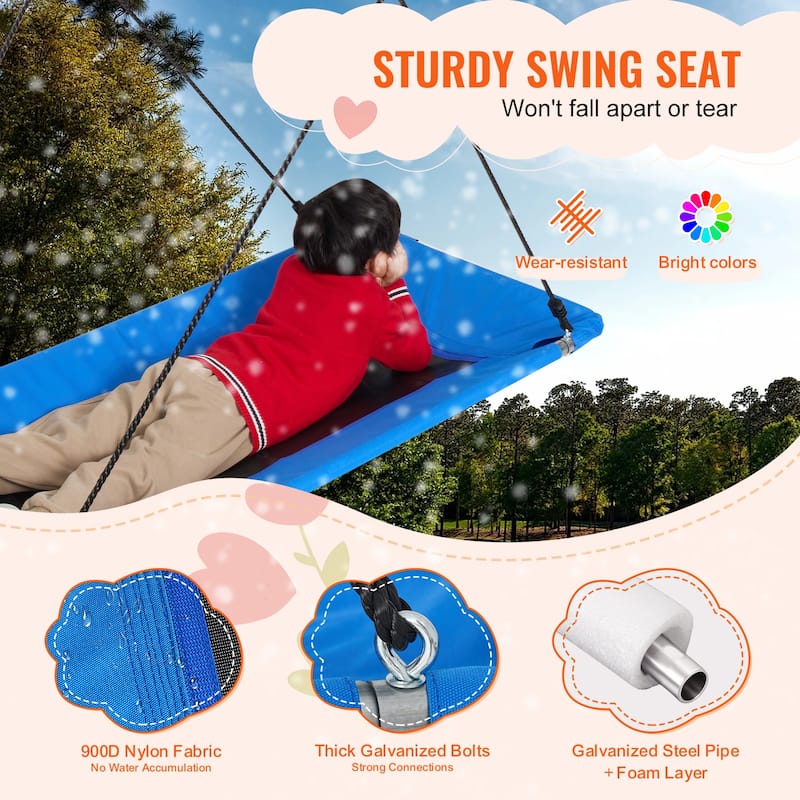 Platform Swing, 60 Inch Platform Tree Swing for Kids and Adults - 60" x 32"