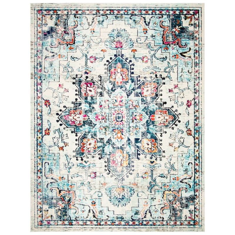 SAFAVIEH Madison Diederike Boho Medallion Distressed Rug