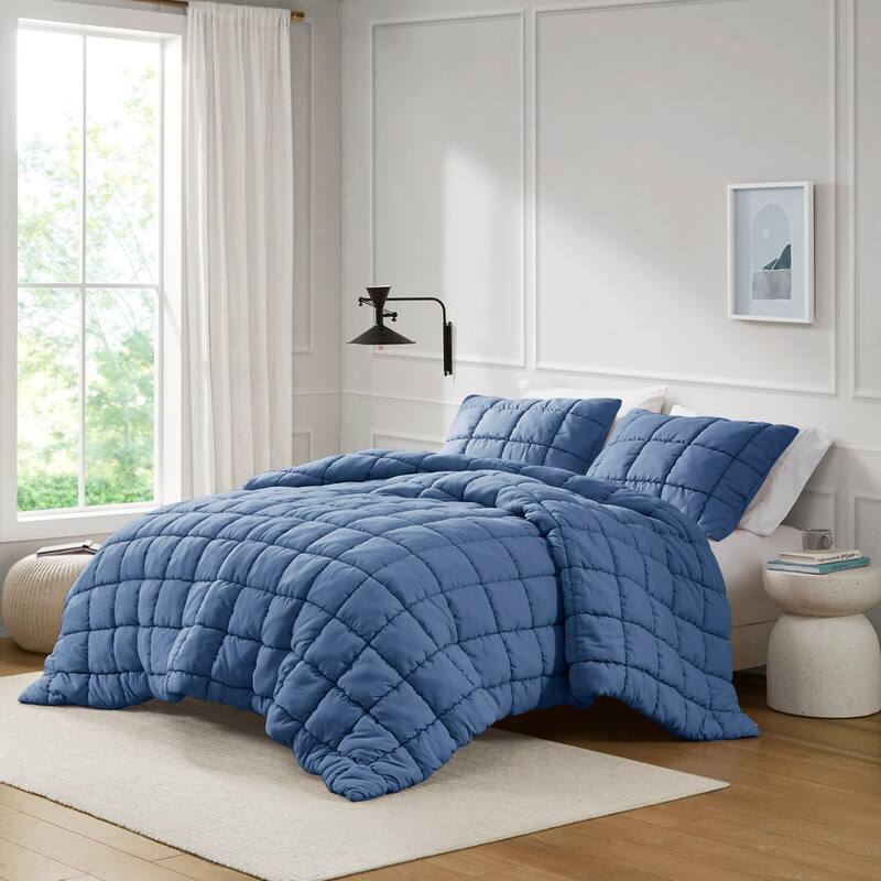Intelligent Design Dream Puff Down Alternative Comforter Set - Twin - Navy