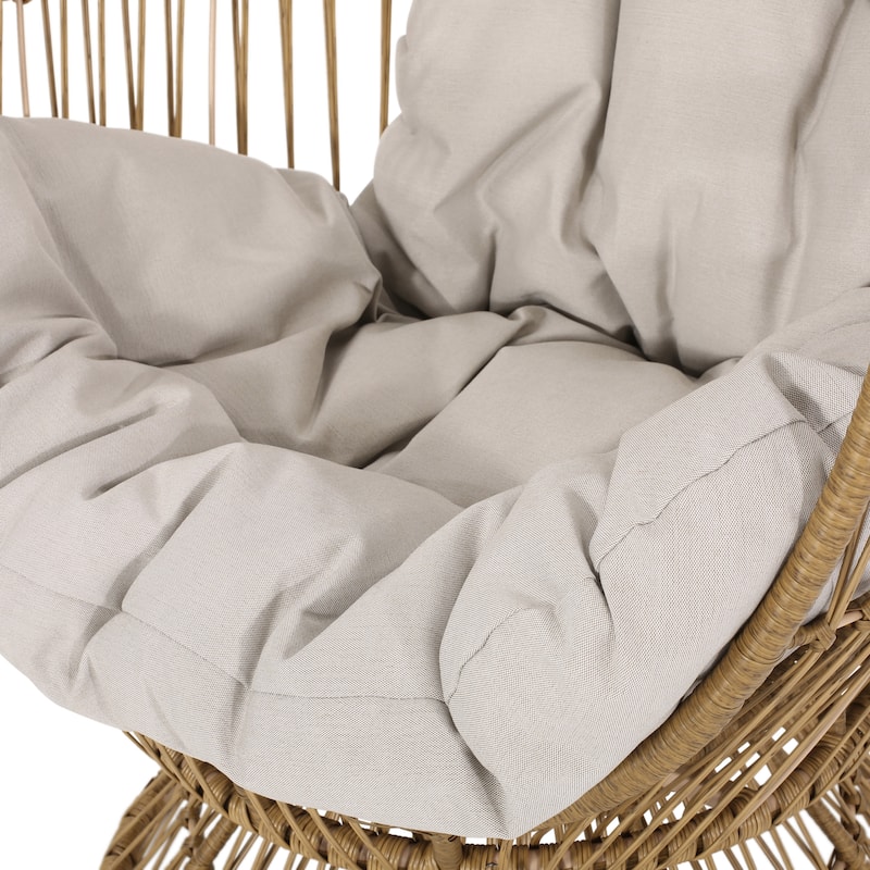 Pintan Outdoor Wicker Swivel Egg Chair by Christopher Knight Home