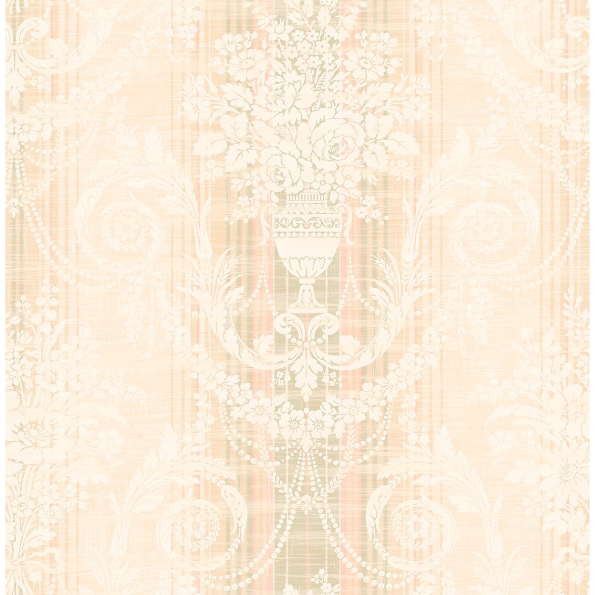 Seabrook Designs Sylvette Floral Vase Unpasted Wallpaper