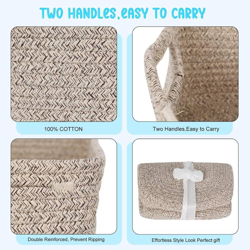 3-Pack Shelf Baskets for Organizing, Storage Baskets, Storage Organizer - 1.5"L x 0.5"W x 1"H
