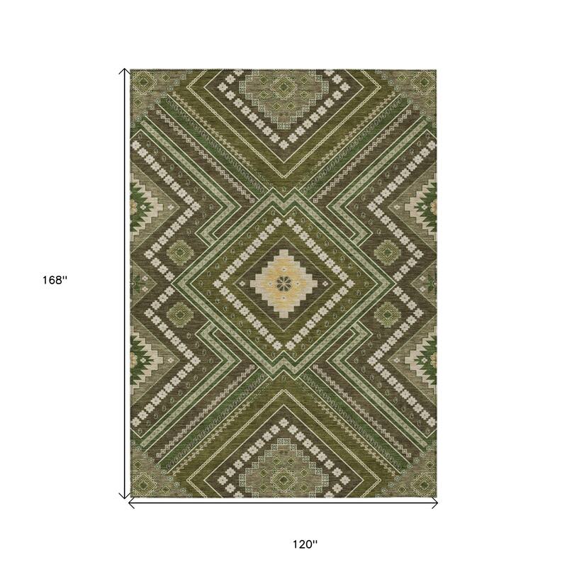 HomeRoots Tribal Transitional Rectangle Outdoor Rug