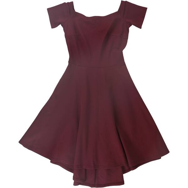 Sarin Mathews Womens Skater Off-Shoulder Dress,, Red, X-Small - Bed Bath &  Beyond - 41851901